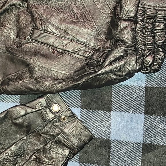 Vintage. 90s. Milan Leather. Patchwork leather. Heavyweight w/lining. Size 3x - Picture 5 of 16